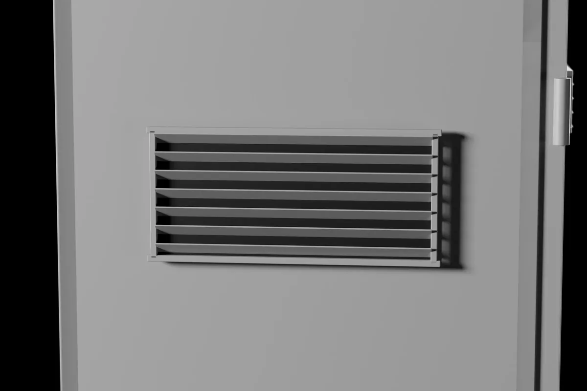 Detail větrací mřížky rozvaděče